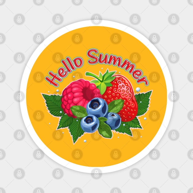 Hello Summer Magnet by Frenzy Fox